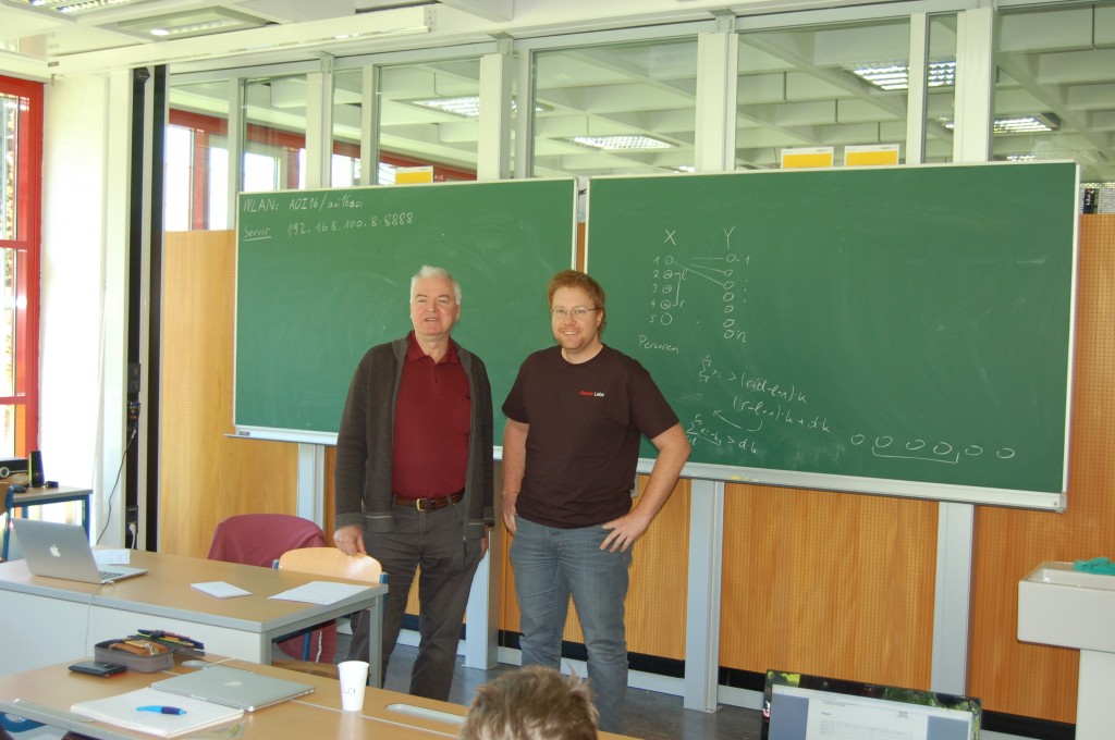 Prof. Gerald Futschek ('TU Wien) und Dr. Christian Wirth von Oracle