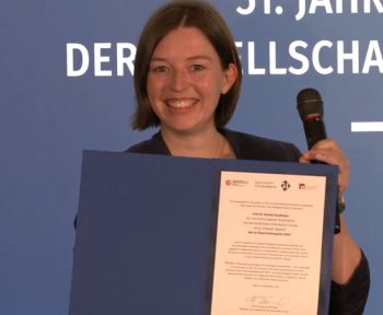 Daniela Kaufmann Screenshot von Preisverleihung bei GI-Jahrestagung